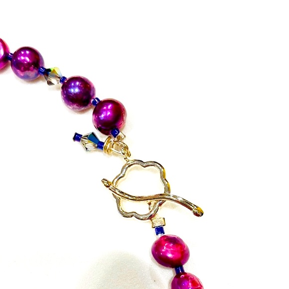 Handmade Ballerina in Purple Christmas Nutcracker Ballet Necklace - Picture 3 of 6